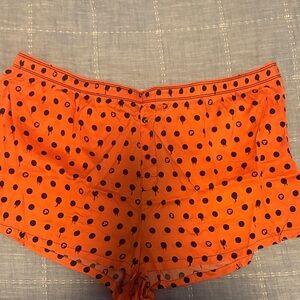 Orange Polka Dot Sleep Shorts